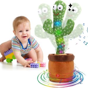 dancing cactus toy for kids – talking & singing plush cactus | interactive mimic toy | battery operated fun toy for toddlers (without box)